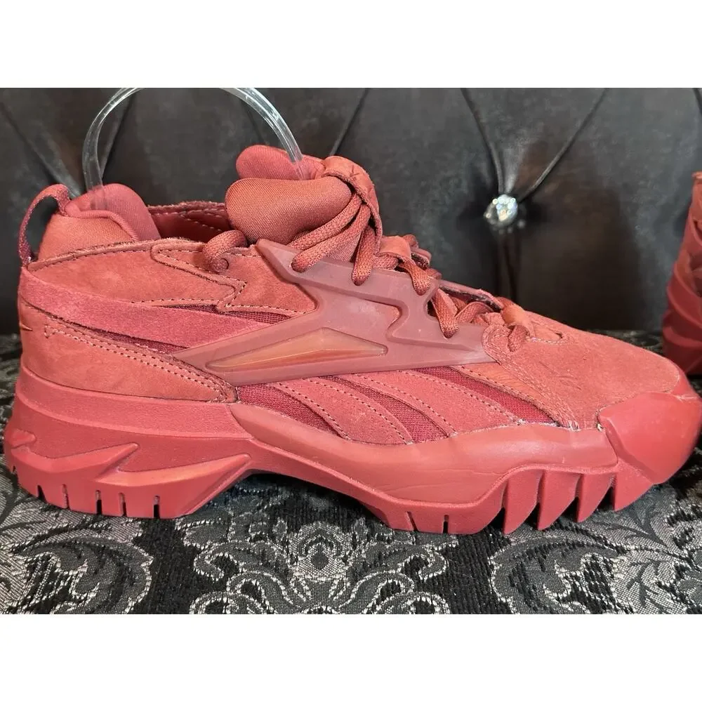 Reebok Shoes Women Size US 9 Mars Red Club C Cardi B V2 Leather GW6699 Chunky